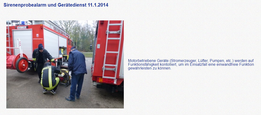 Gerätedienst 11.1.2014