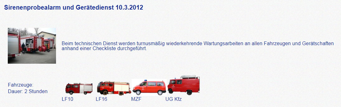 Gerätedienst 10.3.2012