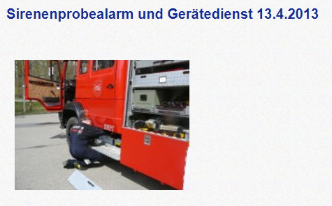 Gerätedienst 13.4.2013