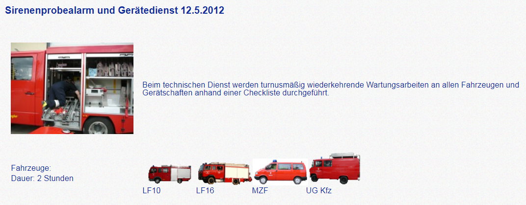 Gerätedienst 12.5.2012