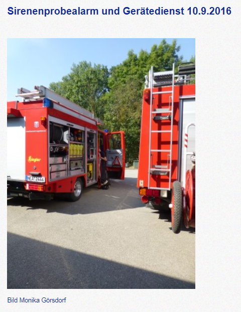 Gerätedienst 10.9.2016