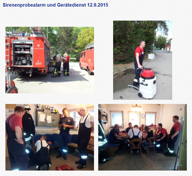 Gerätedienst 12.9.2015