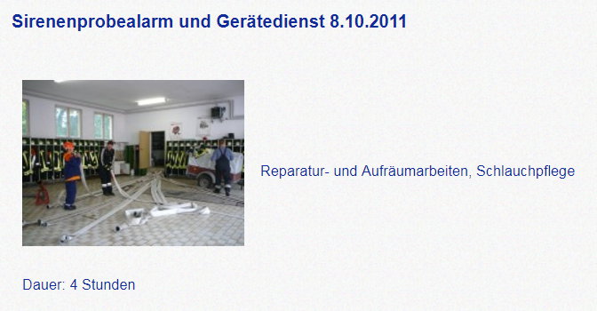 Gerätedienst 8.10.2011