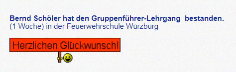 Schöler Gruppenführer-Lehrgang bestanden