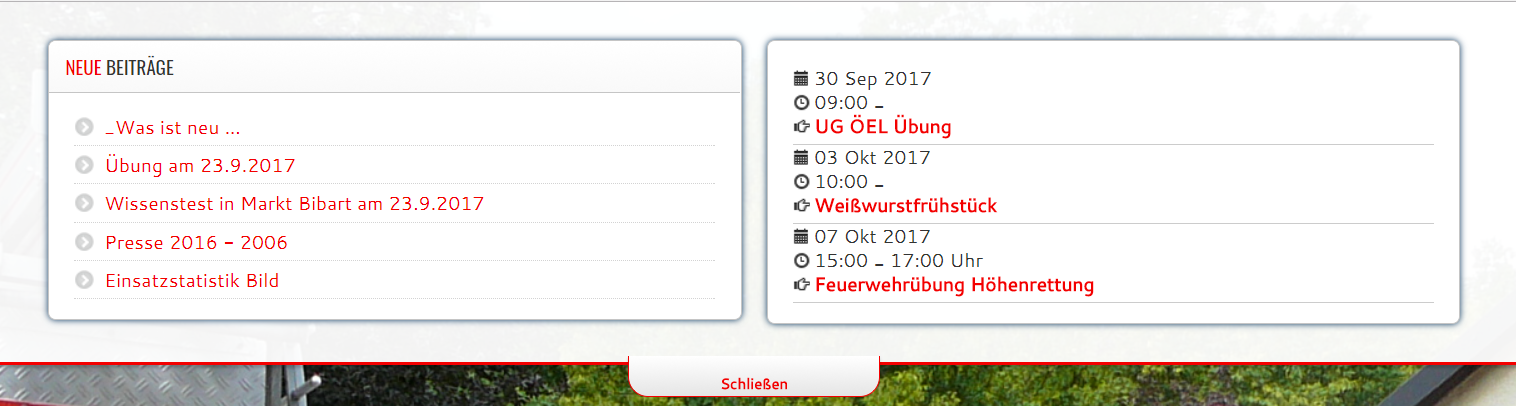 Neue Beiträge / nächste Termine
